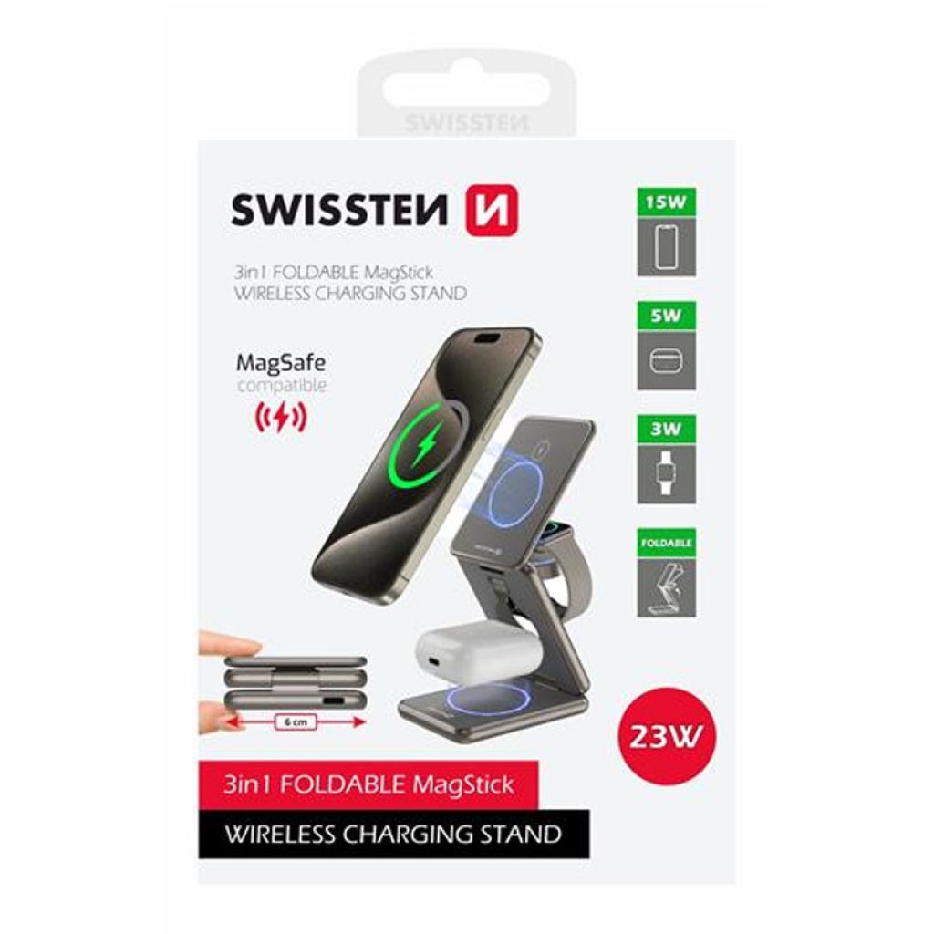 Swissten  3in1 Aluminium Wireless Charger Swissten  3in1 Aluminium Wireless Charger