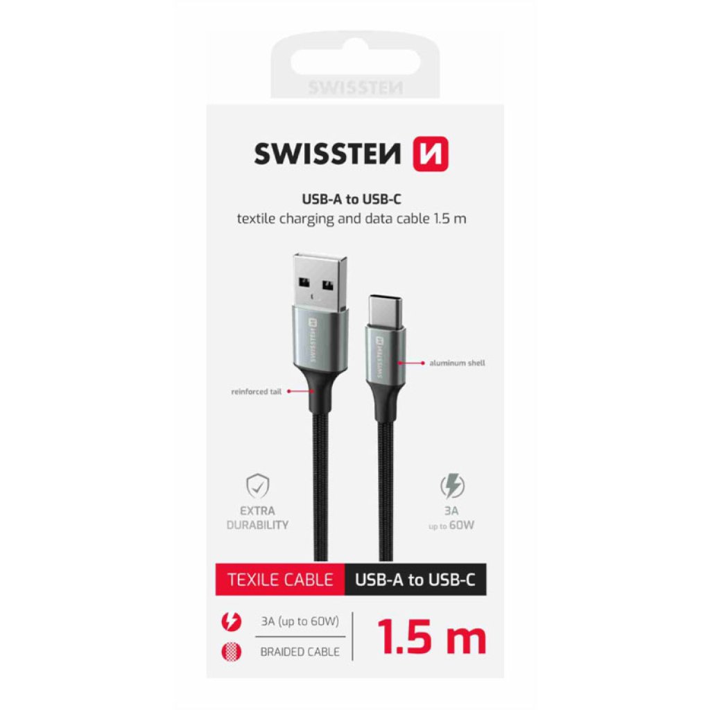 Swissten Textile ii Usb / Usb-c 1,5 m Swissten Textile ii Usb / Usb-c 1,5 m