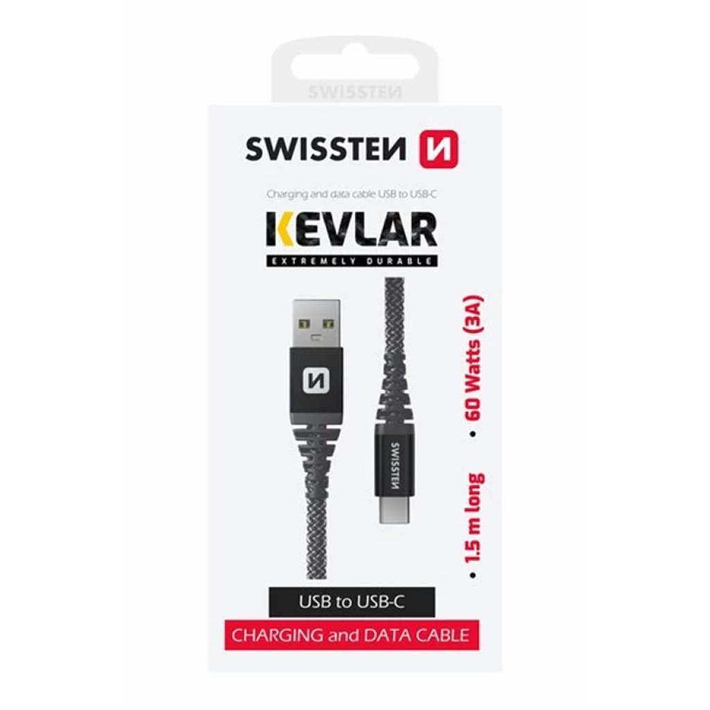 Swissten Kevlar Usb / Usb-c 1.5 m Swissten Kevlar Usb / Usb-c 1.5 m
