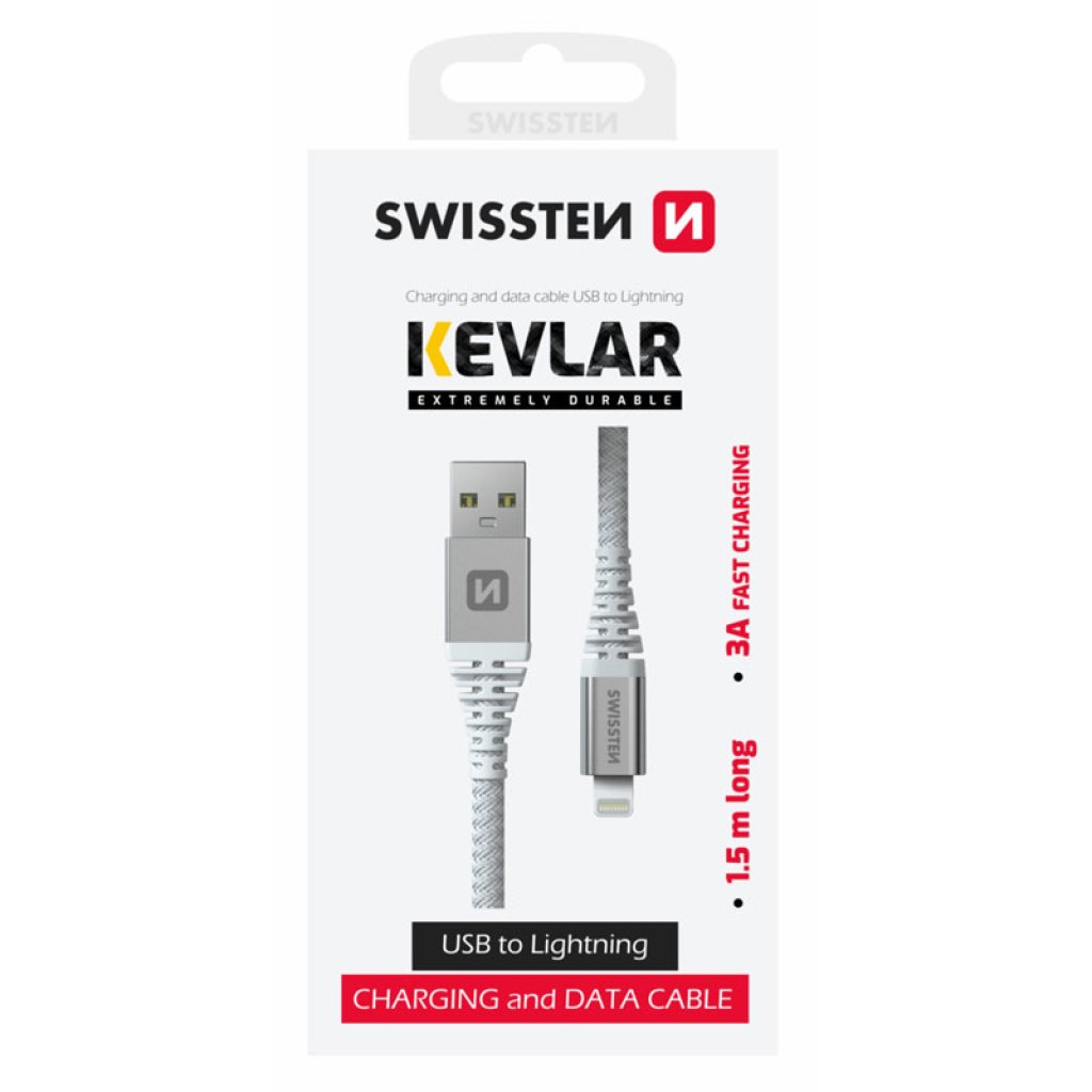 Swissten Data Cable Kevlar Usb / Lightning C 1.5 M Swissten Data Cable Kevlar Usb / Lightning C 1.5 M