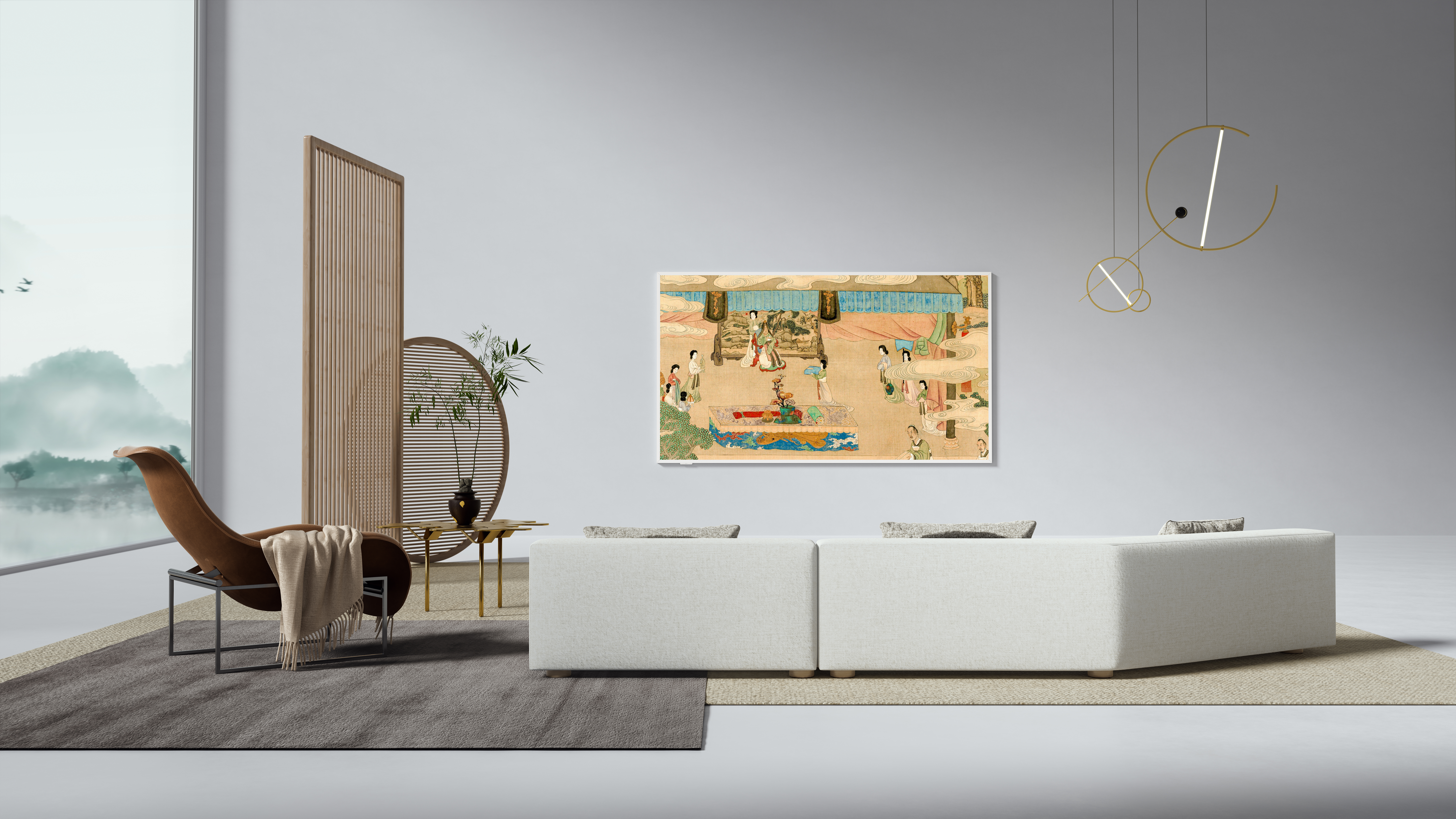 TCL 65A300W NXTFrame slim flat frame design on wall