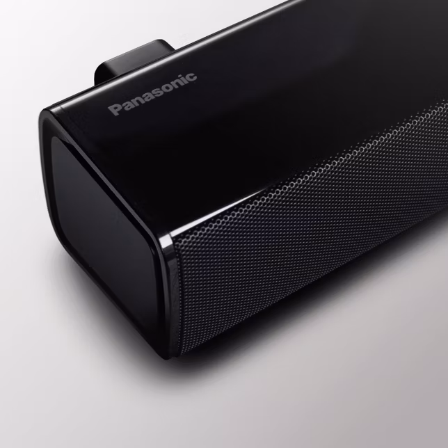 Close up of the metal mesh grille on the SC-HTB150EG-K soundbar