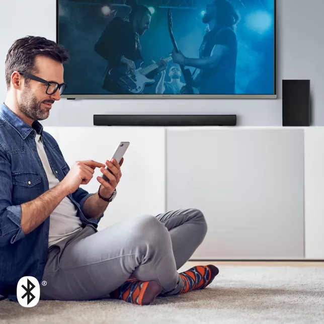 Panasonic SC-HTB150EG-K soundbar streaming music over Bluetooth