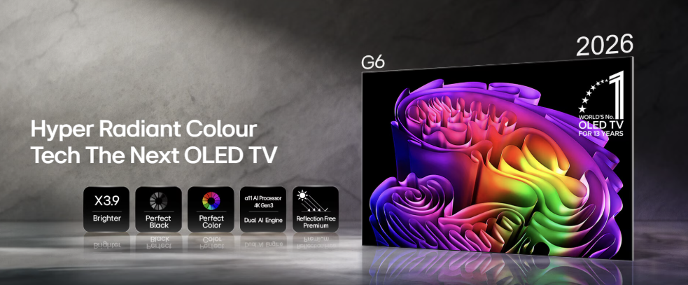 LG OLED65G64LW Hyper Radiant Colour Tech