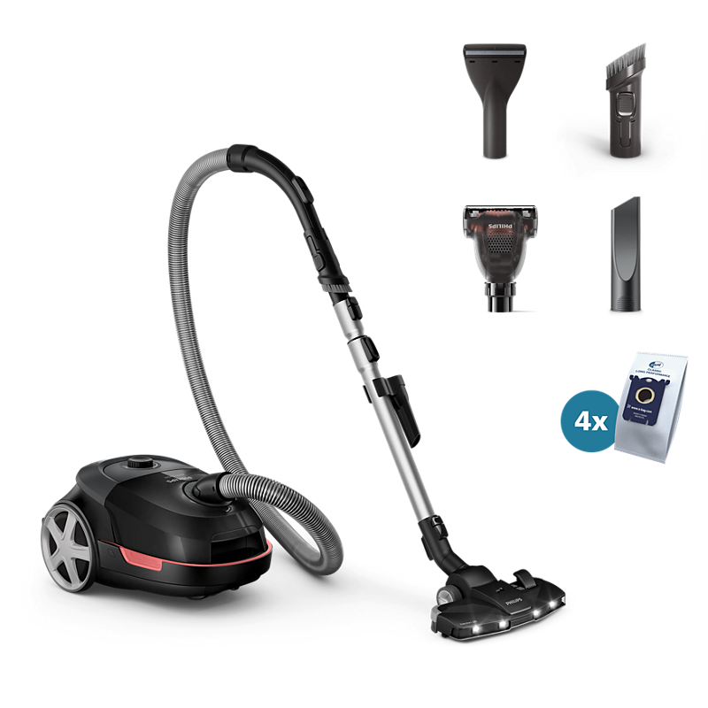Philips XD6142/12 with 4 s-bag dust bags and accessories