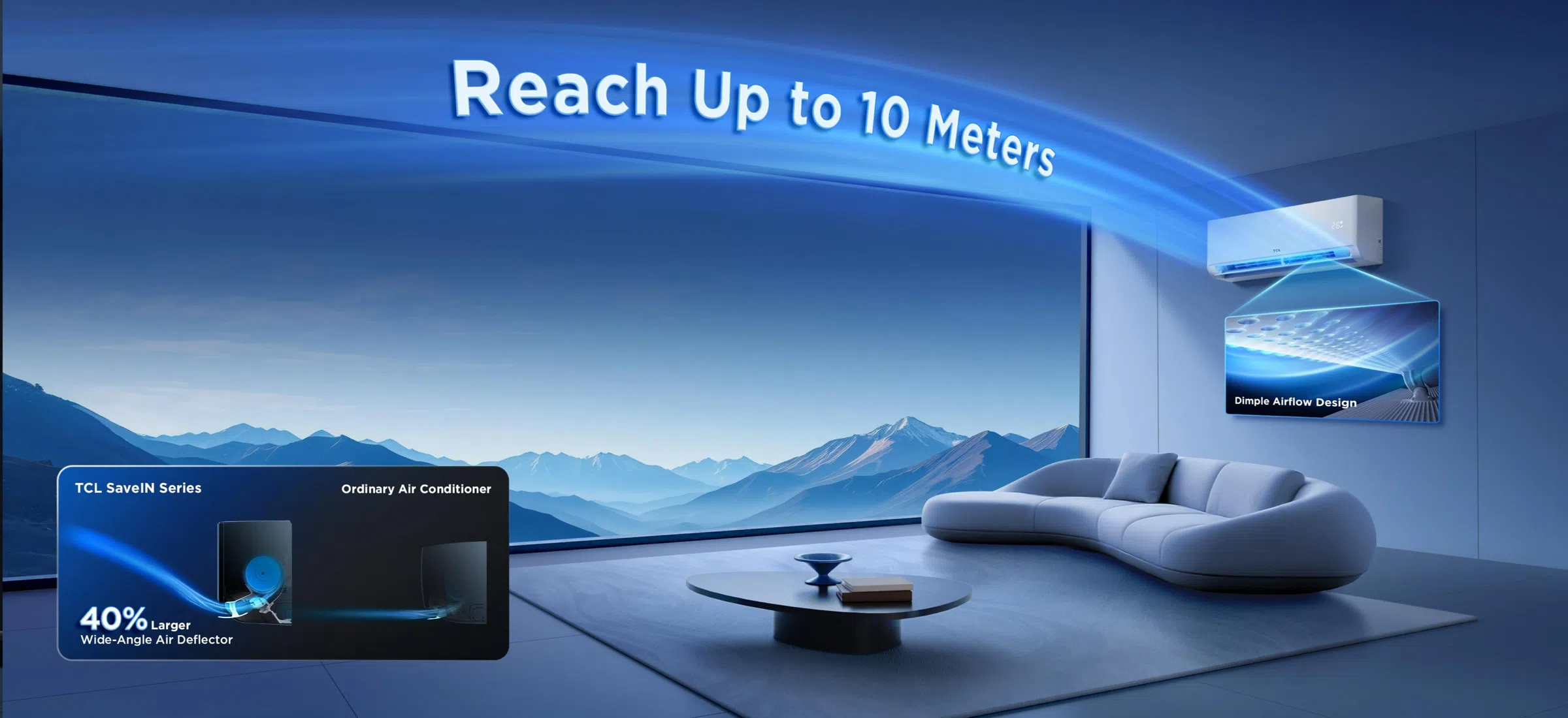 TCL SaveIN AI 18K Coanda Airflow Effect