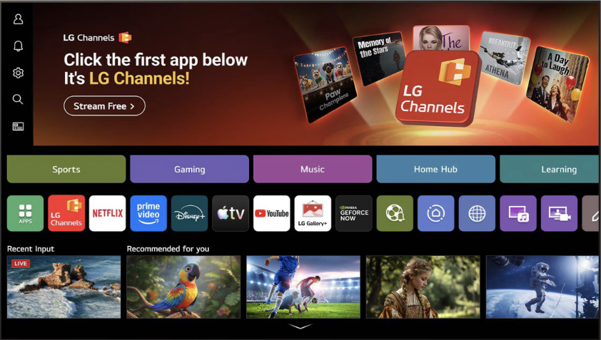 LG 43NU850B6LA LG Channels Endless Entertainment for Free
