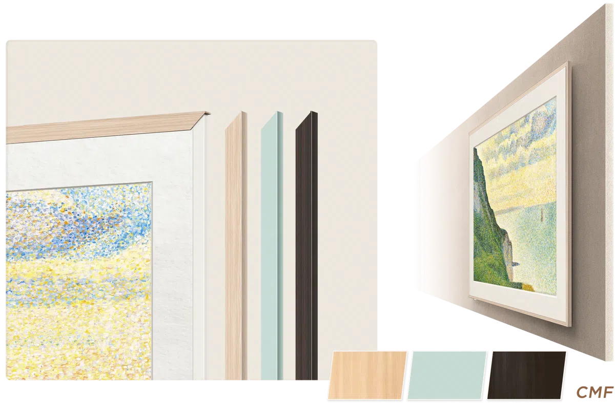 TCL 75A300 PRO magnetic decorative frame and movable floor stand