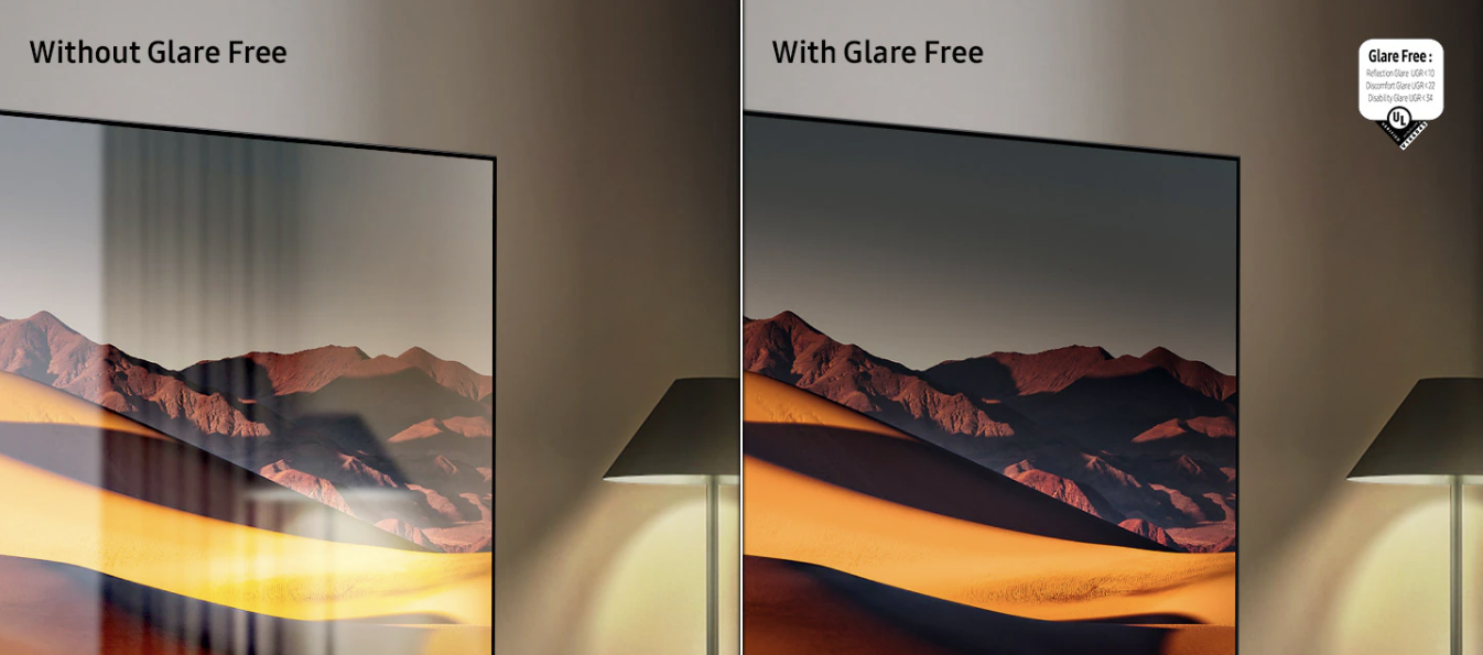Samsung QN900F Glare Free screen technology