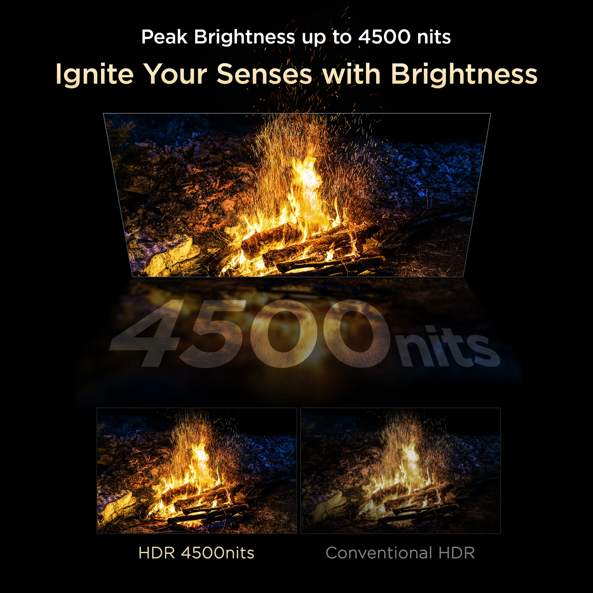 TCL 75C8K HDR 4500 nits peak brightness