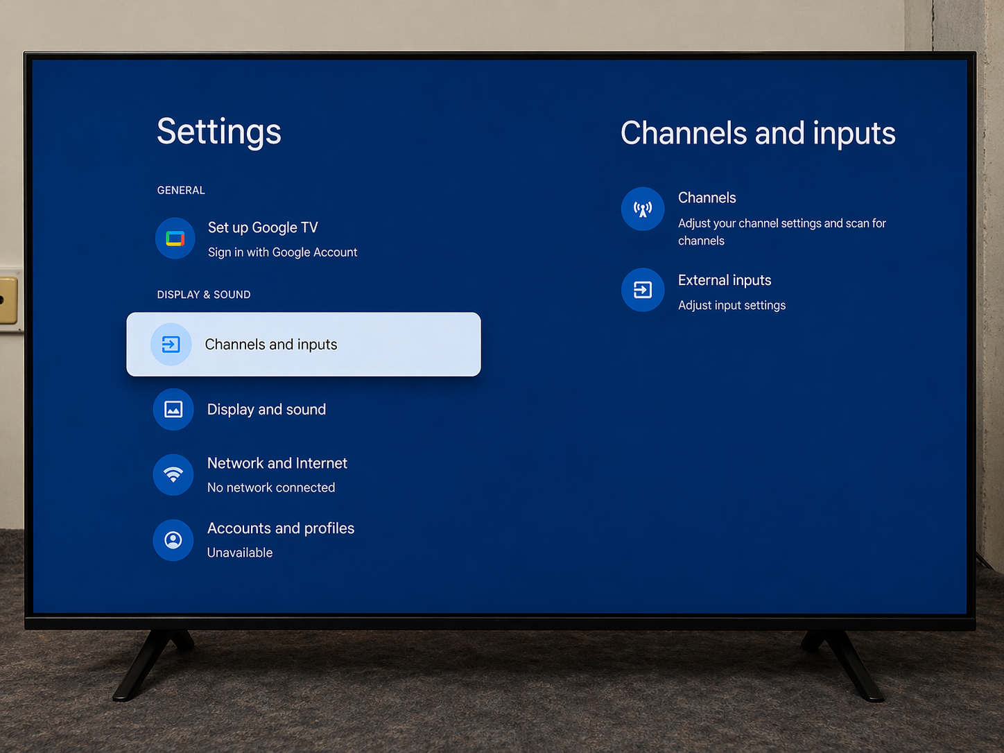 Κανάλια και εισόδους / Channels and inputs