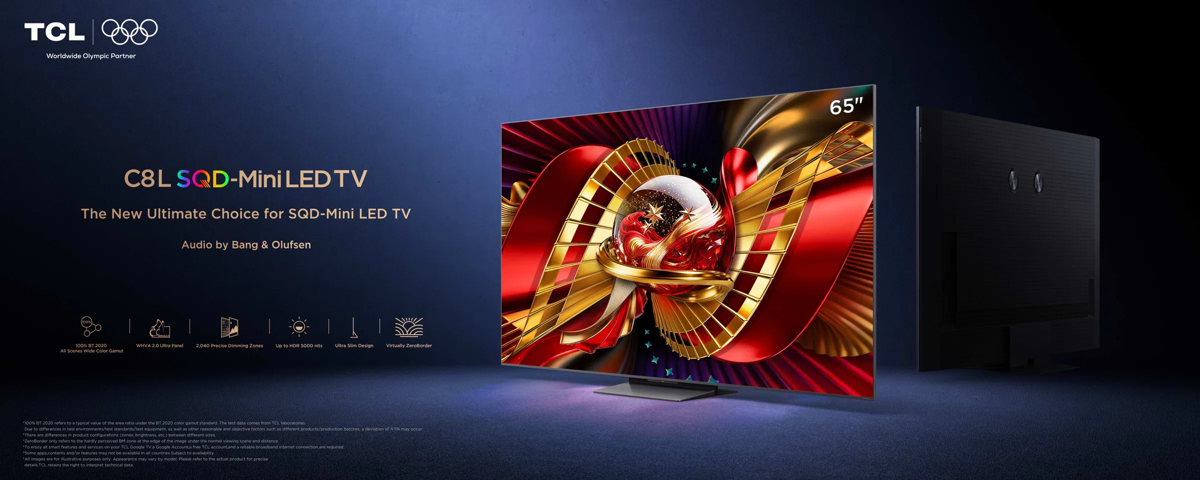 TCL 65C8L SQD-Mini LED 2040 dimming zones