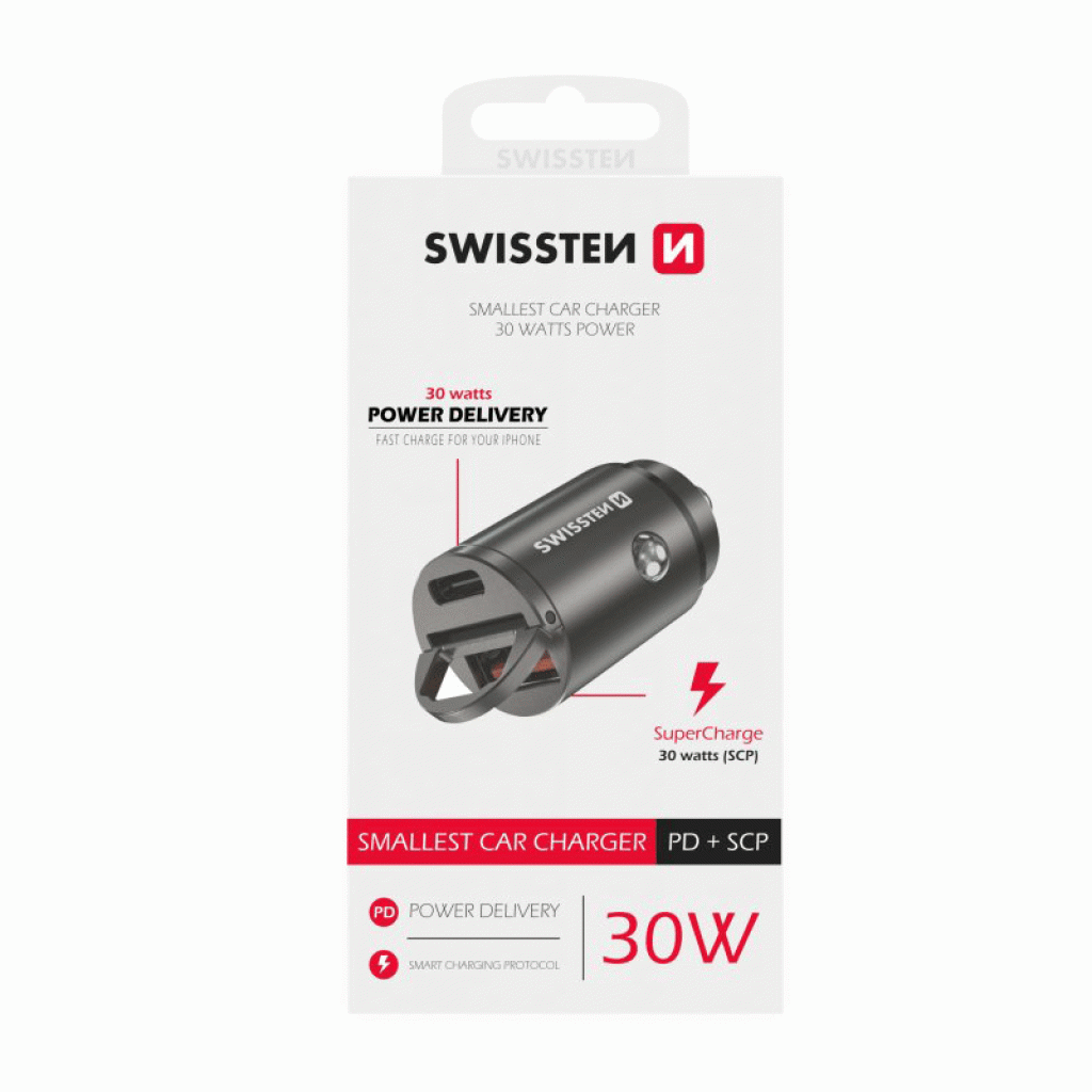 Swissten Car Adapter USB-C Swissten Car Adapter USB-C