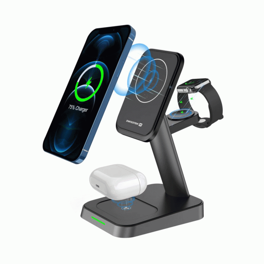 Swissten MagStick 3-in-1 Wireless Charger Swissten MagStick 3-in-1 Wireless Charger