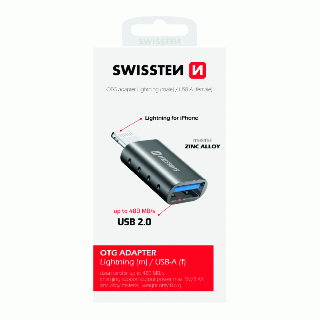 Swissten Otg Adapter Lightning(M)/Usb-A(F) Swissten Otg Adapter Lightning(M)/Usb-A(F)