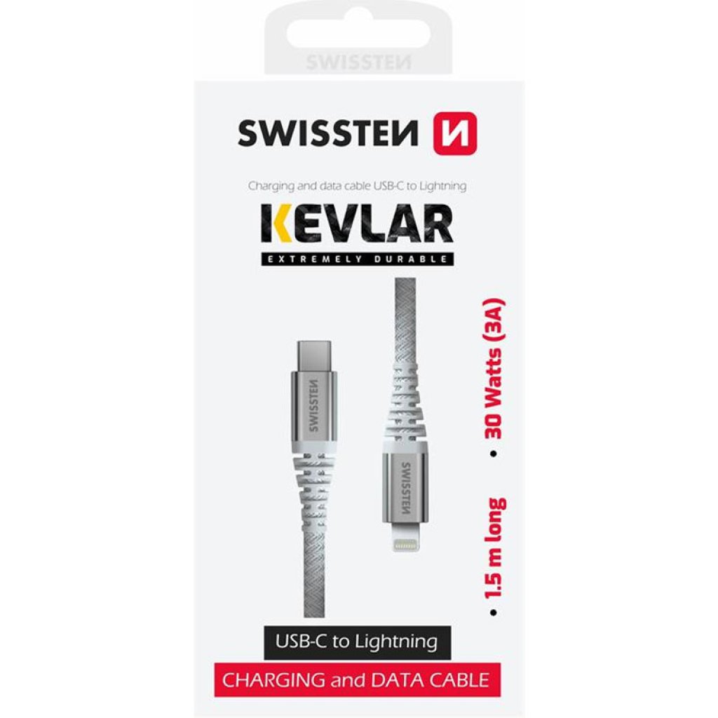 Swissten Data Cable Kevlar Usb-C / Lightning C 1.5 Swissten Data Cable Kevlar Usb-C / Lightning C 1.5